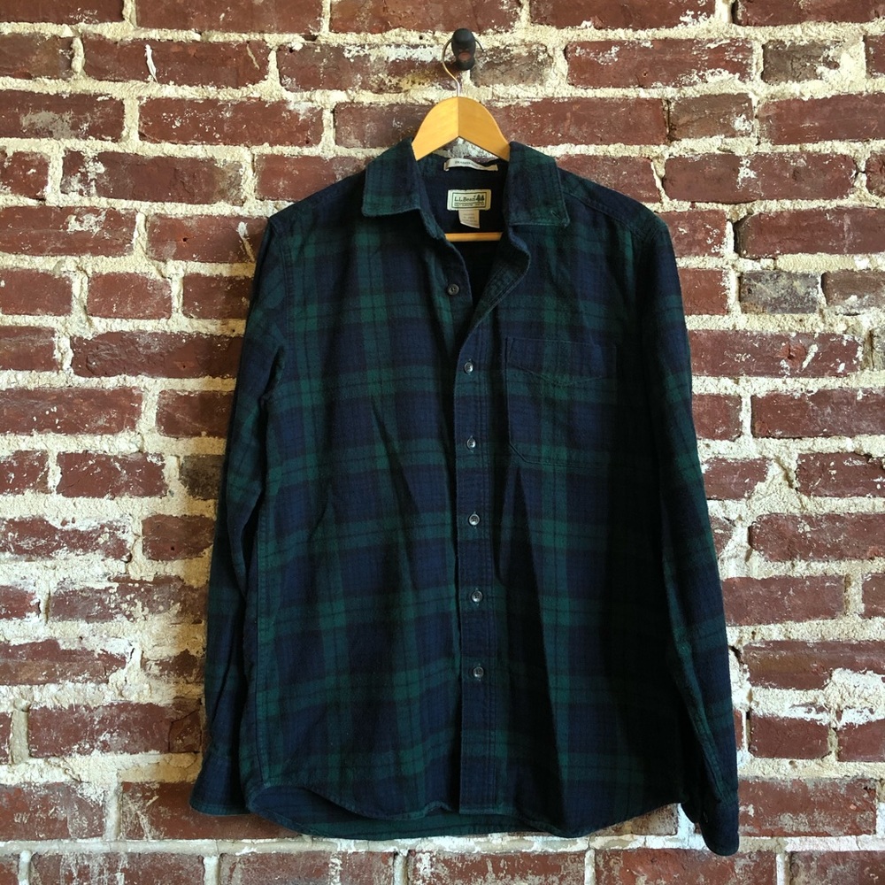 Men’s L.L. Bean Scotch Plaid Flannel Shirt